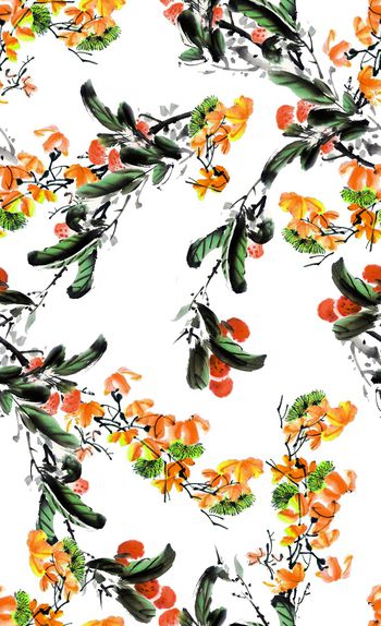 花朵印花华亿平台图片