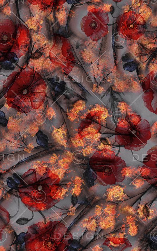 花卉印花华亿平台图片