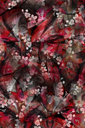 花卉印花华亿平台图片