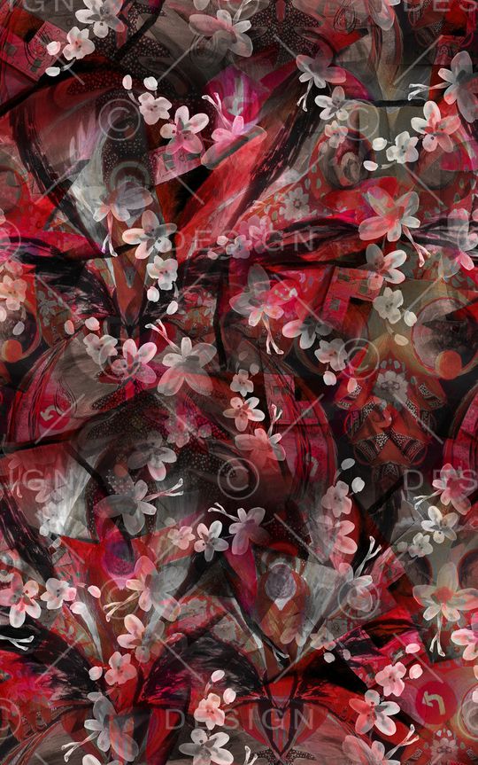 花卉印花华亿平台图片