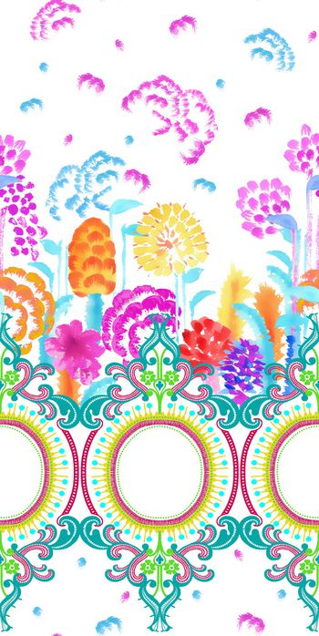 花卉印花华亿平台图片