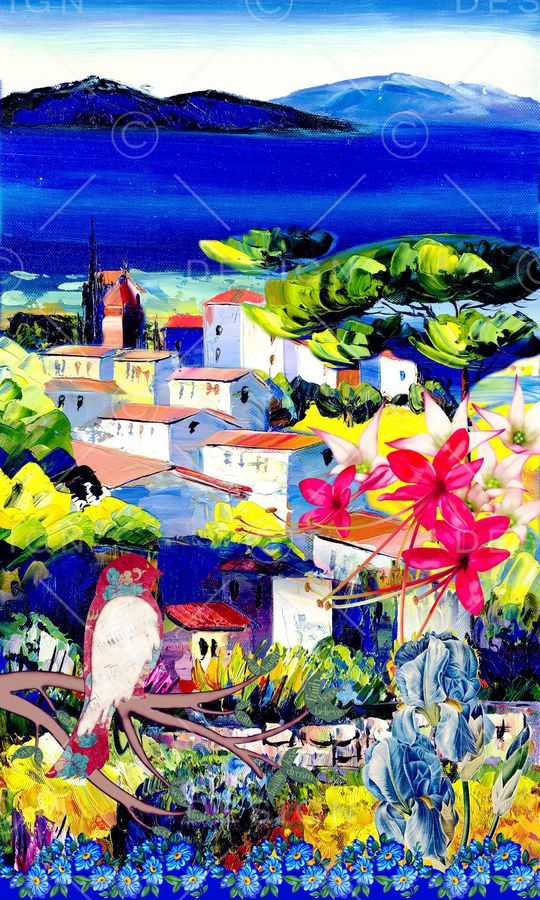 复古油画花卉印花华亿平台图片