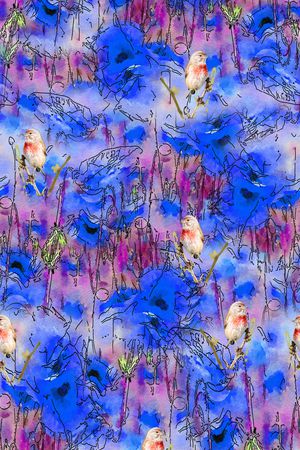 花卉印花华亿平台图片