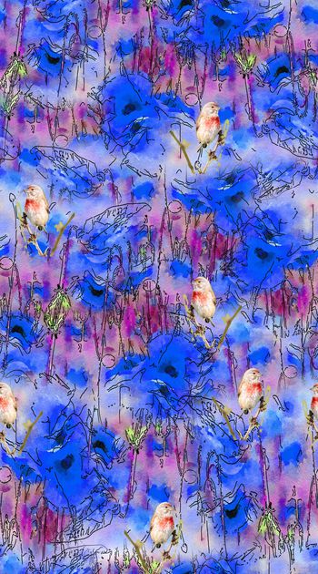 872890-红花与小鸟3