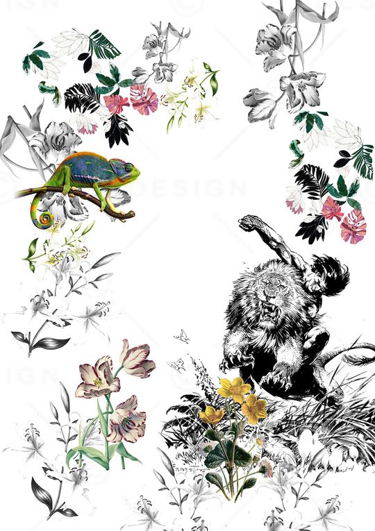 花卉印花华亿平台图片