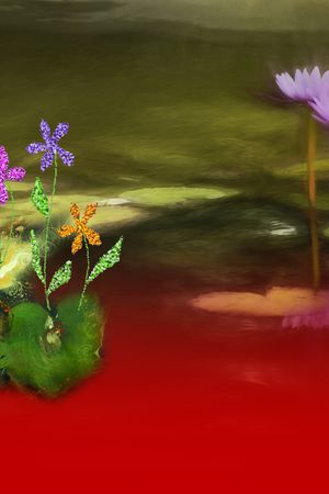 荷花印花华亿平台图片