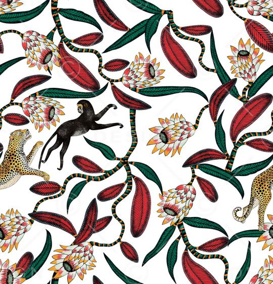 热带雨林印花华亿平台图片