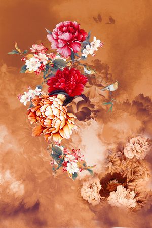 中国风印花华亿平台图片