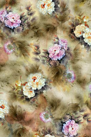 牡丹印花华亿平台图片