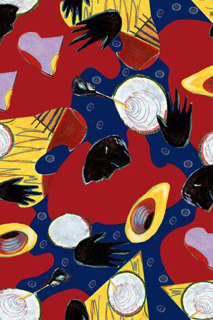 抽象印花华亿平台图片