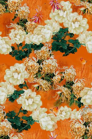 菊花印花华亿平台图片