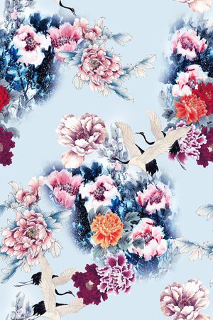 中国风印花华亿平台图片