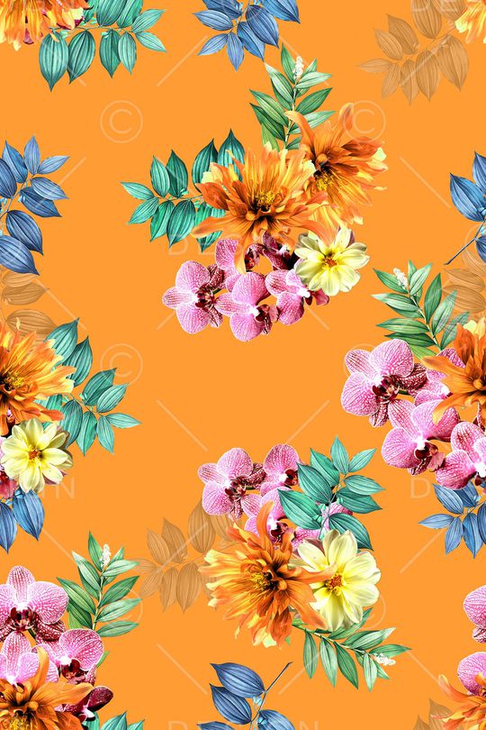 花卉印花华亿平台图片