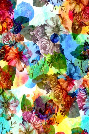 花卉印花华亿平台图片