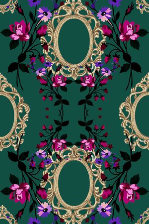 欧美复古风印花华亿平台图片