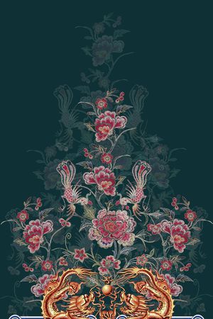 中国风印花华亿平台图片