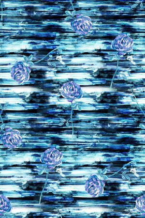 春夏清爽雪纺真丝棉丝巾布料泳装童趣印花印花华亿平台图片