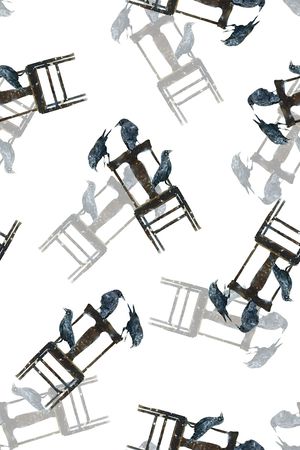 椅子印花华亿平台图片