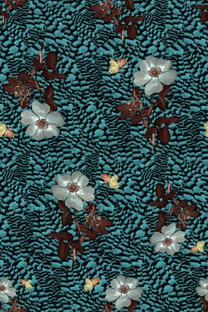 花卉印花华亿平台图片