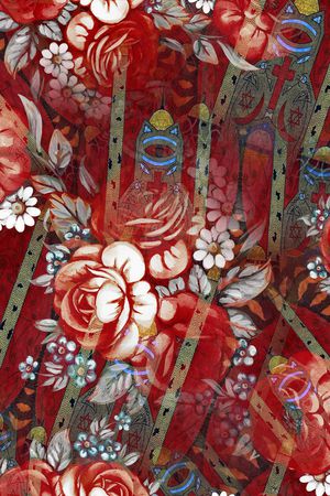 花卉印花华亿平台图片