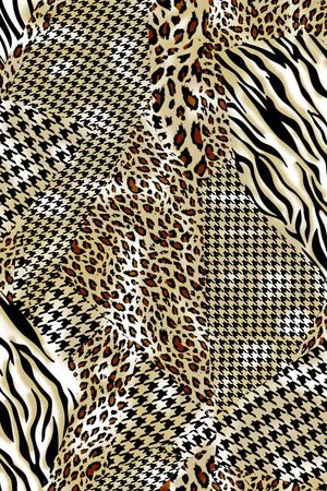 几何色块印花华亿平台图片