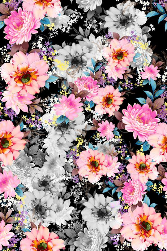 花卉印花华亿平台图片