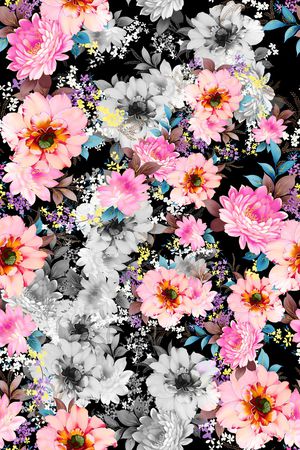 花卉印花华亿平台图片