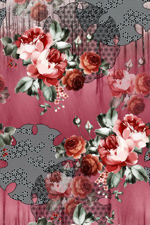 花卉印花华亿平台图片