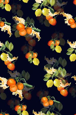 热带花卉印花华亿平台图片