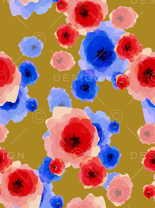 花卉印花华亿平台图片