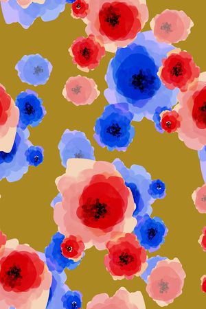 花卉印花华亿平台图片