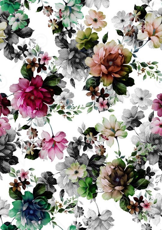 黑白印花华亿平台图片