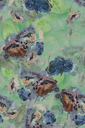 荷叶印花华亿平台图片