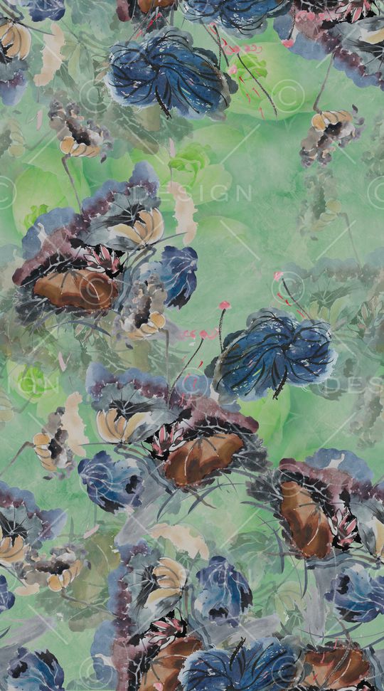 荷叶印花华亿平台图片