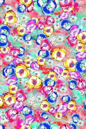 花卉印花华亿平台图片