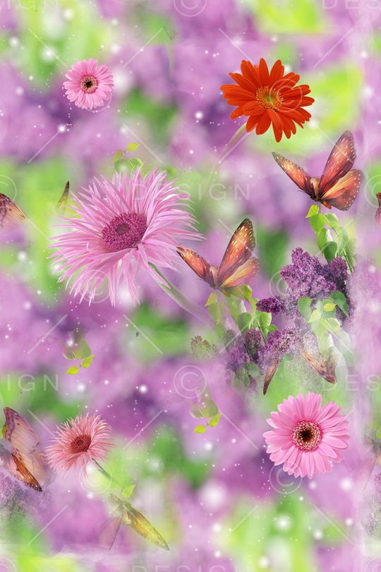 花卉印花华亿平台图片