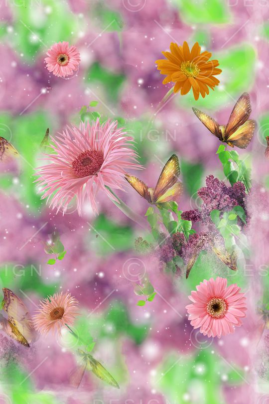 花卉印花华亿平台图片