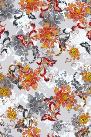 浪漫花卉印花华亿平台图片