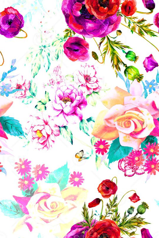 罂粟花印花华亿平台图片