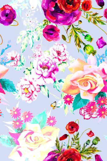 874292-罂粟花-蓝