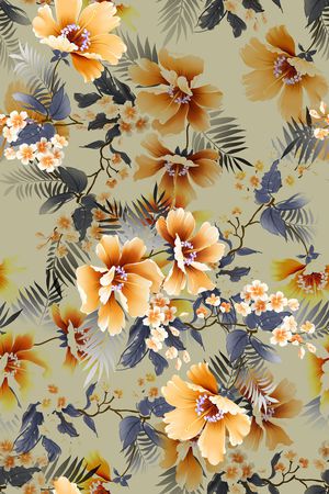 花卉印花华亿平台图片