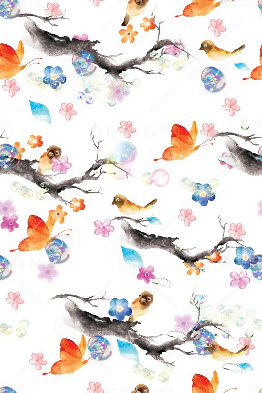 罂粟花印花华亿平台图片