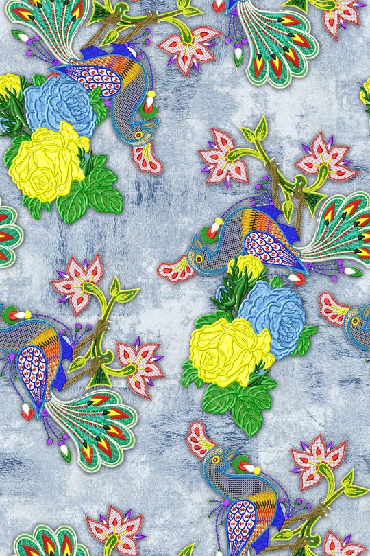 花卉印花华亿平台图片