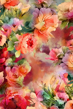 抽象机理印花华亿平台图片