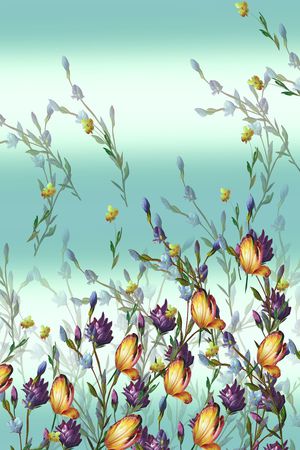 植物花卉印花华亿平台图片