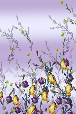 植物花卉印花华亿平台图片