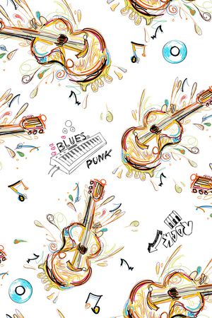 吉他印花华亿平台图片