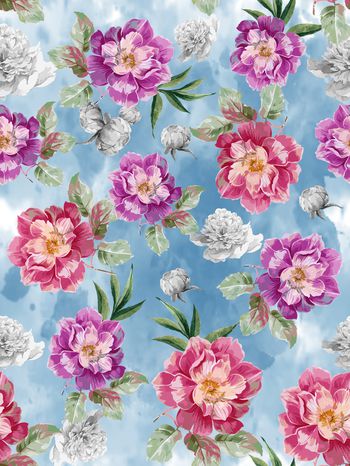 水彩印花华亿平台图片