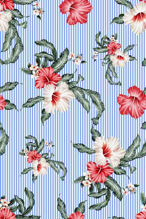 手绘花印花华亿平台图片