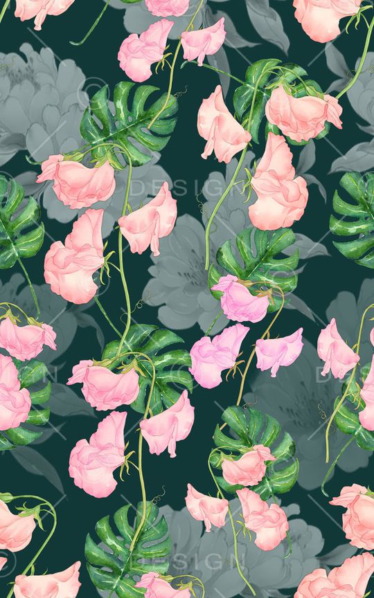 花卉印花华亿平台图片